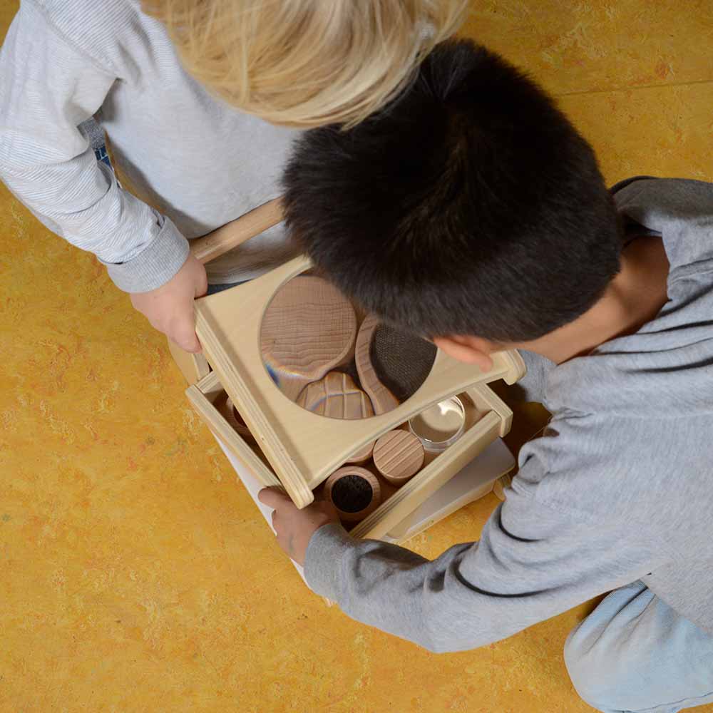 Russian Birch plywood magnifying station for STEM learning.