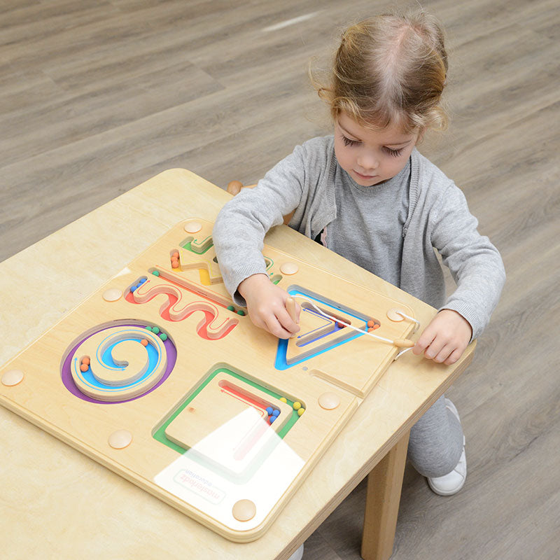 Preschool magnetic tracing maze learning board