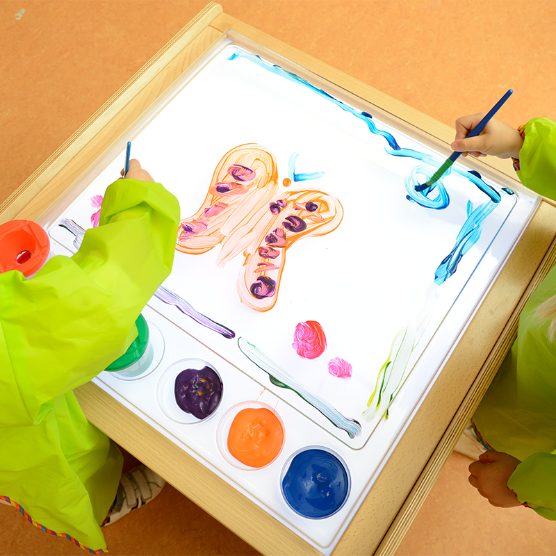 Preschool Finger Painting Tray