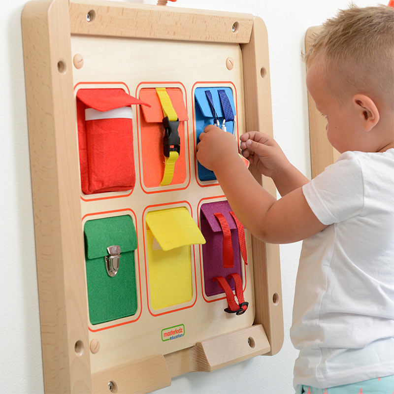 Montessori manual dexterity wall panel