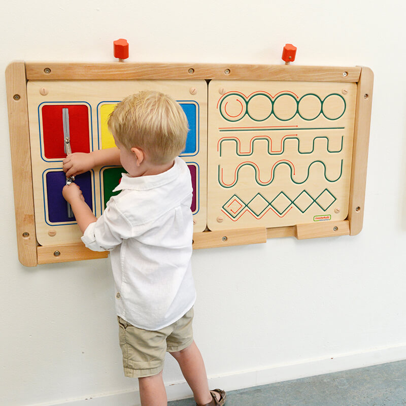 hands-on fastening activity for children