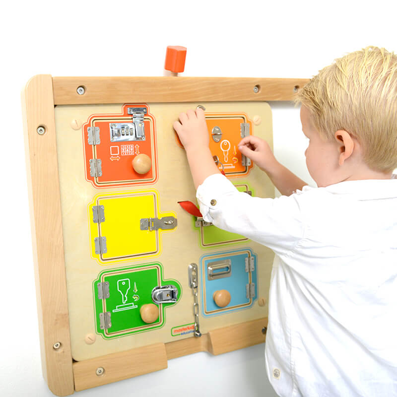 manual dexterity and lock practice board