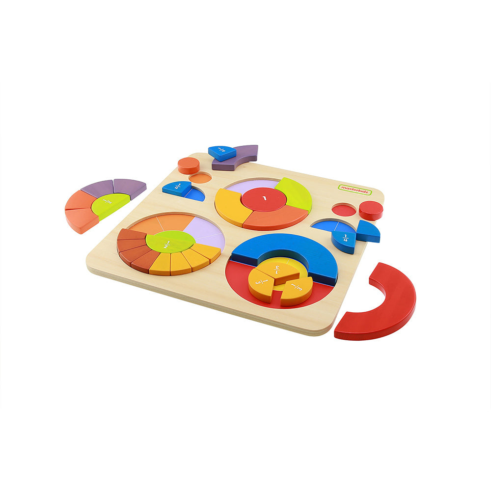 Montessori inspired wooden circle puzzle learning toy