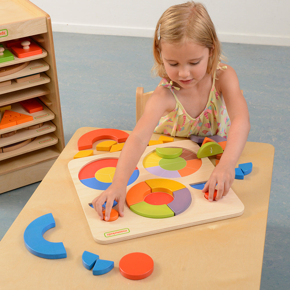 Open-ended wooden construction blocks for classroom play