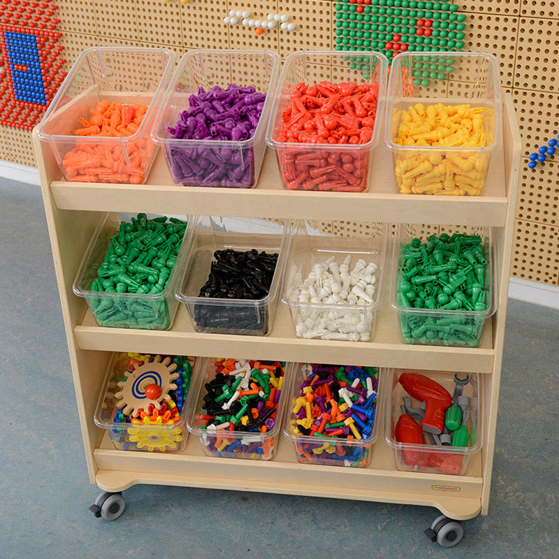 180L Transparent Tray 6 Piece Set (Without Lids)