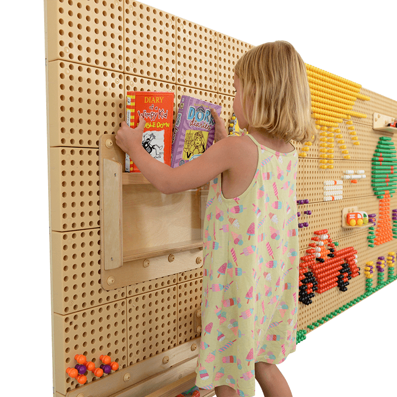 Wall-mounted storage for classroom tools