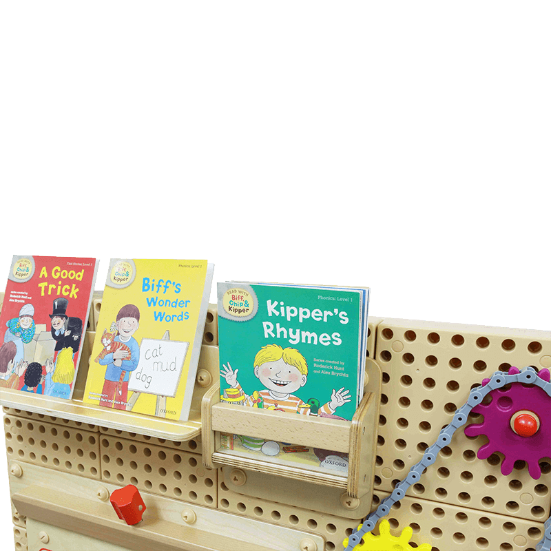 Montessori classroom wall organizer