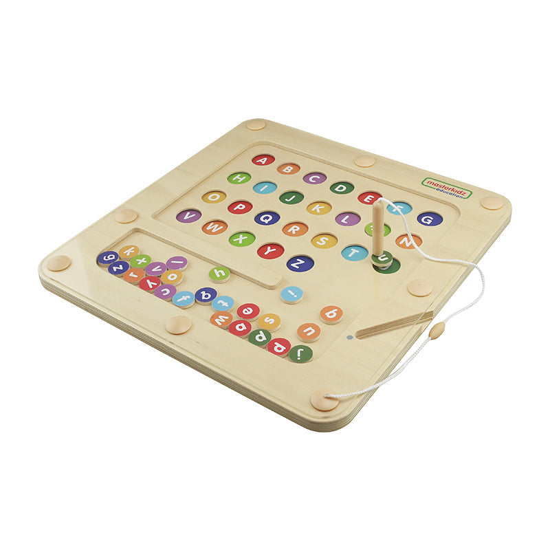 Masterkidz；Wooden magnetic maze for early literacy skills