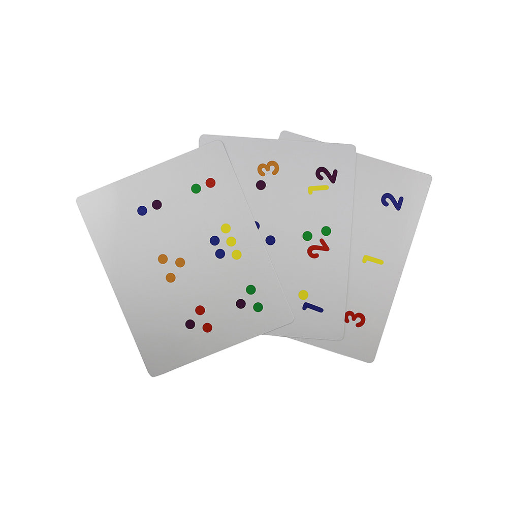 Kids developing logic skills with number and colour maze board