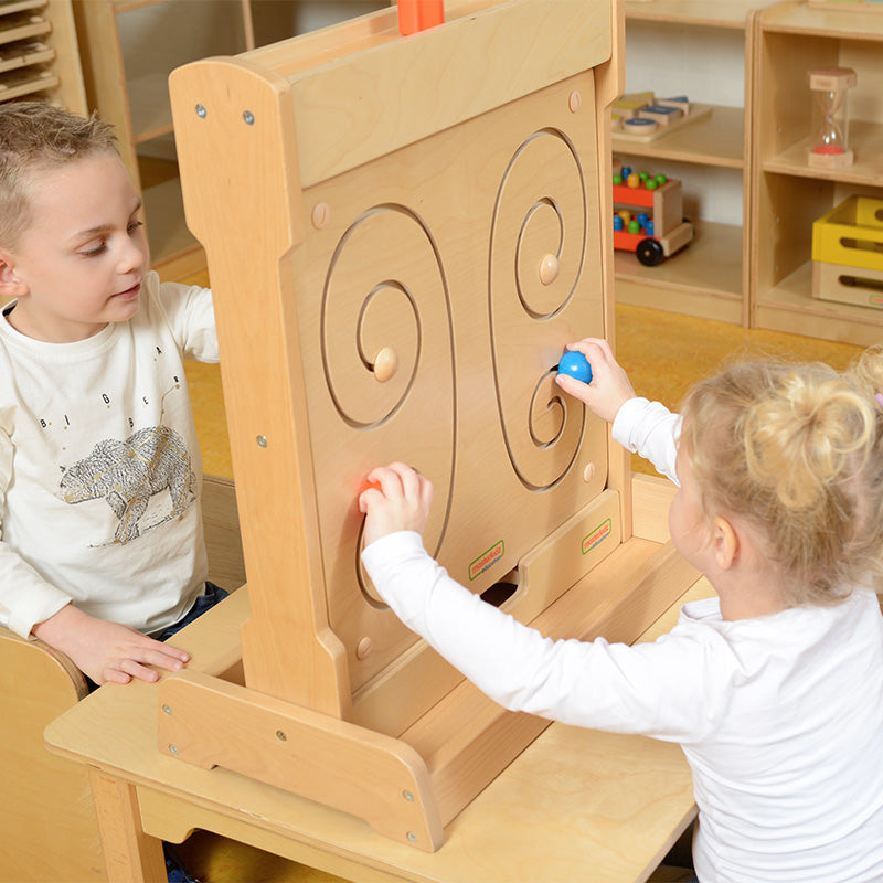 Montessori-inspired wooden maze made from Russian Birch plywood and Beech Wood for early learning