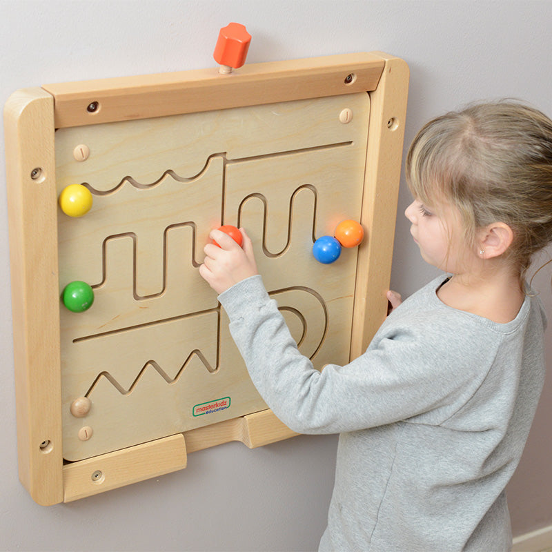 Masterkidz hands-on sliding maze board – wall-mounted or free-standing play for preschoolers