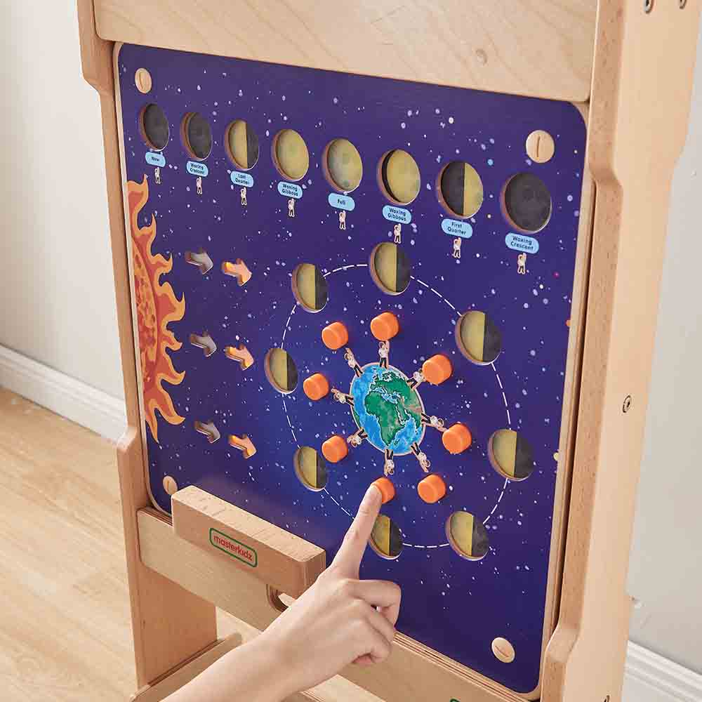 Eight moon phases: New Moon, Waxing Crescent, First Quarter, Waxing Gibbous, Full Moon, Waning Gibbous, Last Quarter, Waning Crescent.