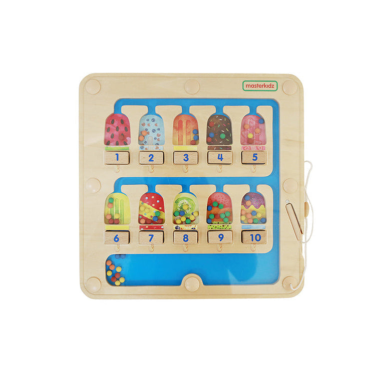 Preschool maths magnetic maze for number learning