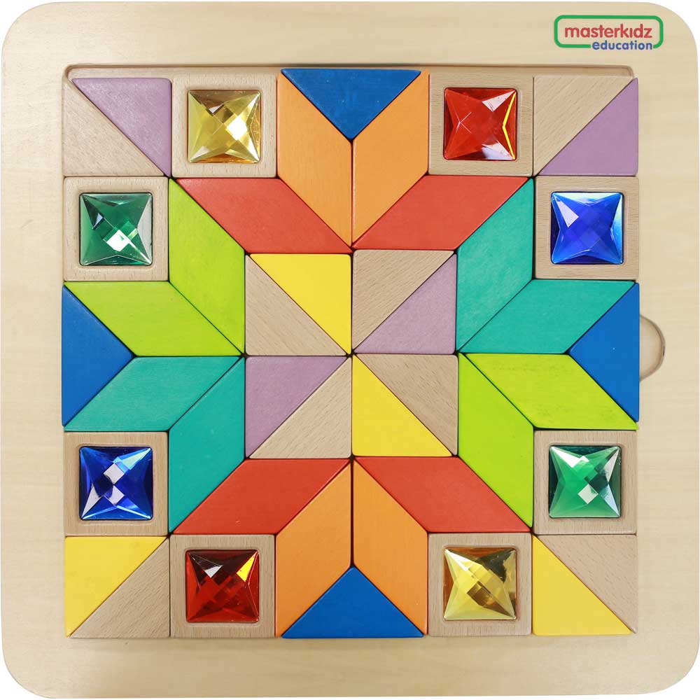 Colour and shape learning mosaic tiles for preschool