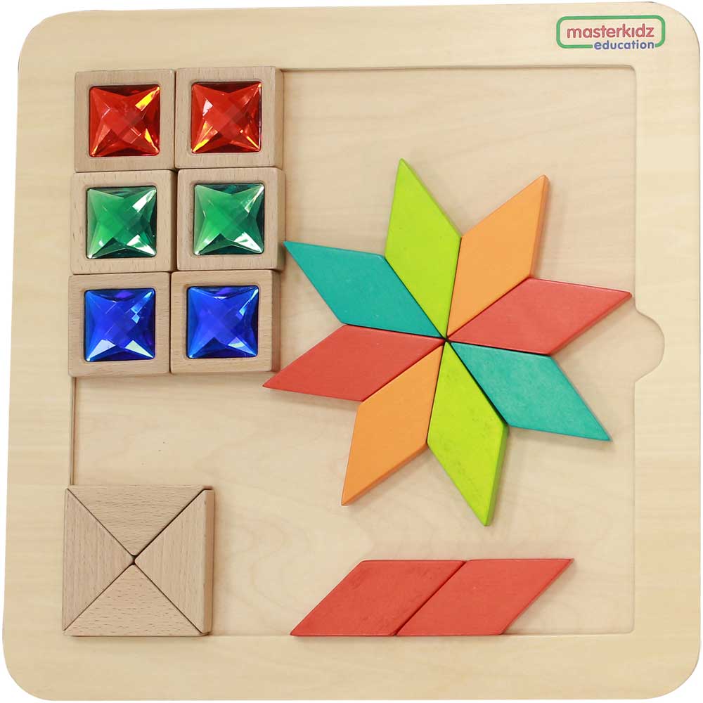 Sensory gemstone mosaic tiles for early childhood education