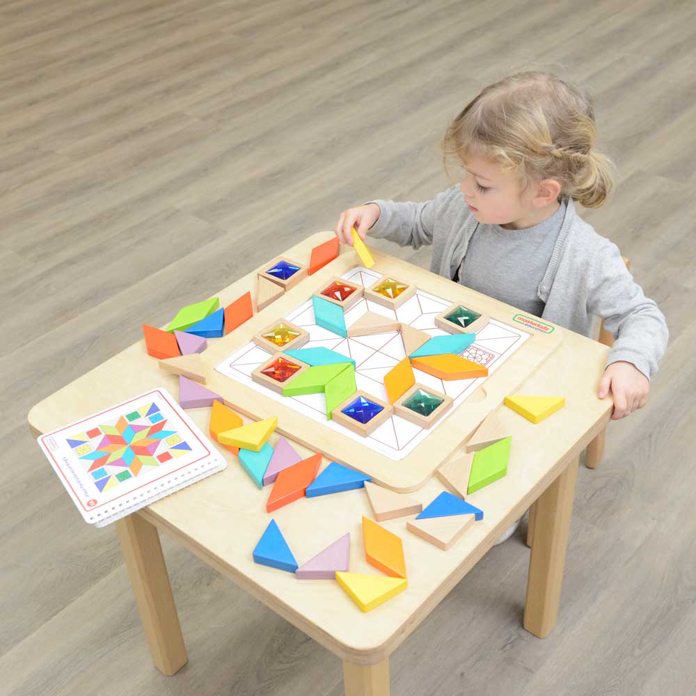 Sensory and geometry learning tiles for classroom