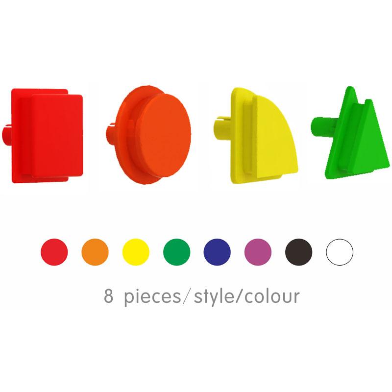 Masterkidz 256-Piece STEM Wall Geometric Shapes Set 1 – Ideal for shape sorting and pattern creation in vibrant colors.