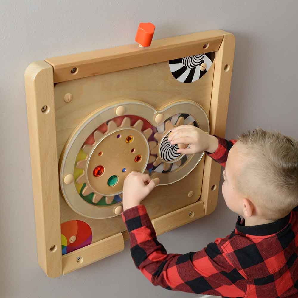 Bilateral hand coordination activity panel for kindergarten