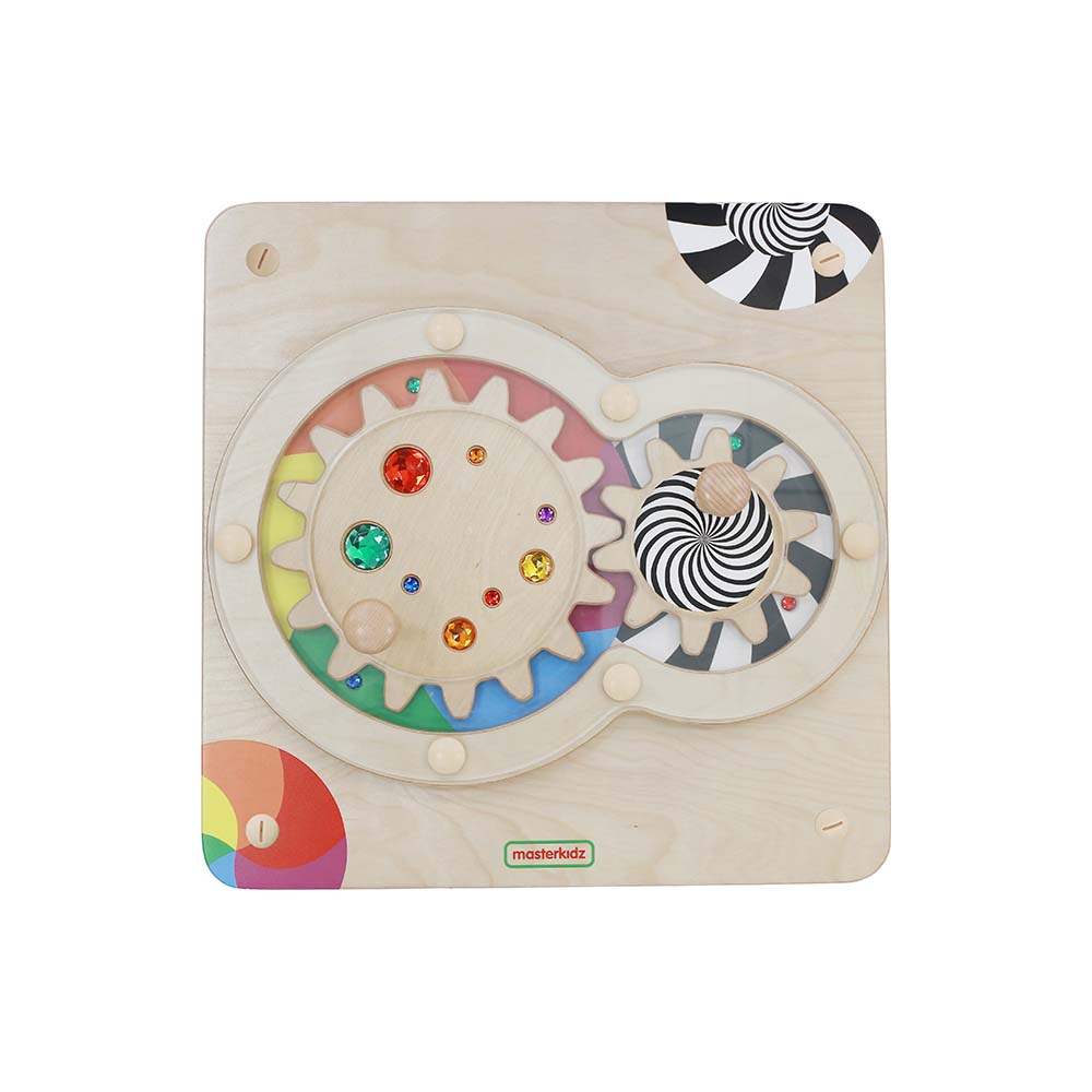 Fine motor skill training gear wall board for preschool