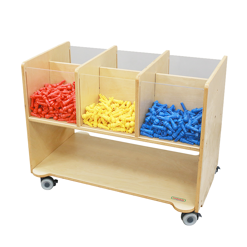 Masterkidz Visible-Compartment Storage Station – 6-compartment organizer for kids