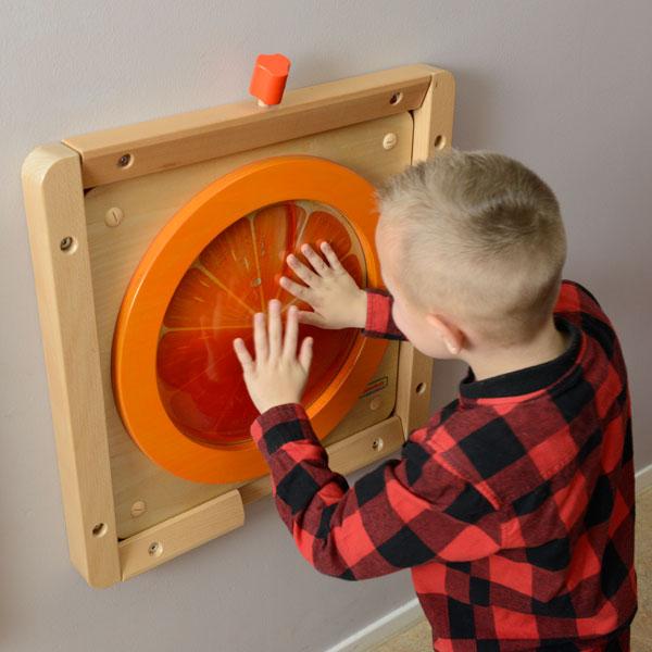 FSC wooden sensory wall toy for preschool learning