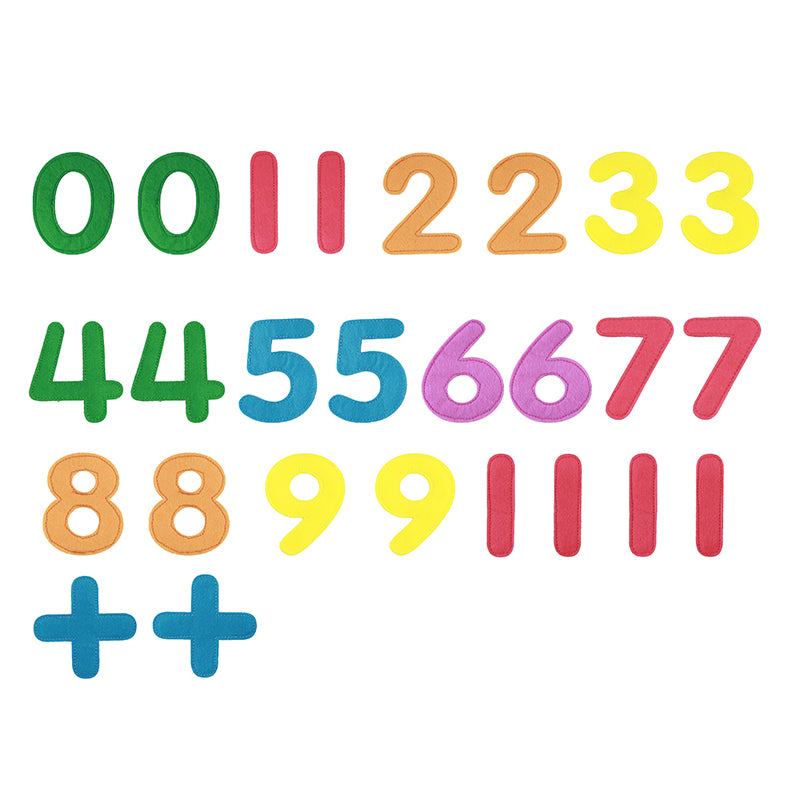 Masterkidz Velcro Numbers Set – 26 colorful felt numbers for early math education.