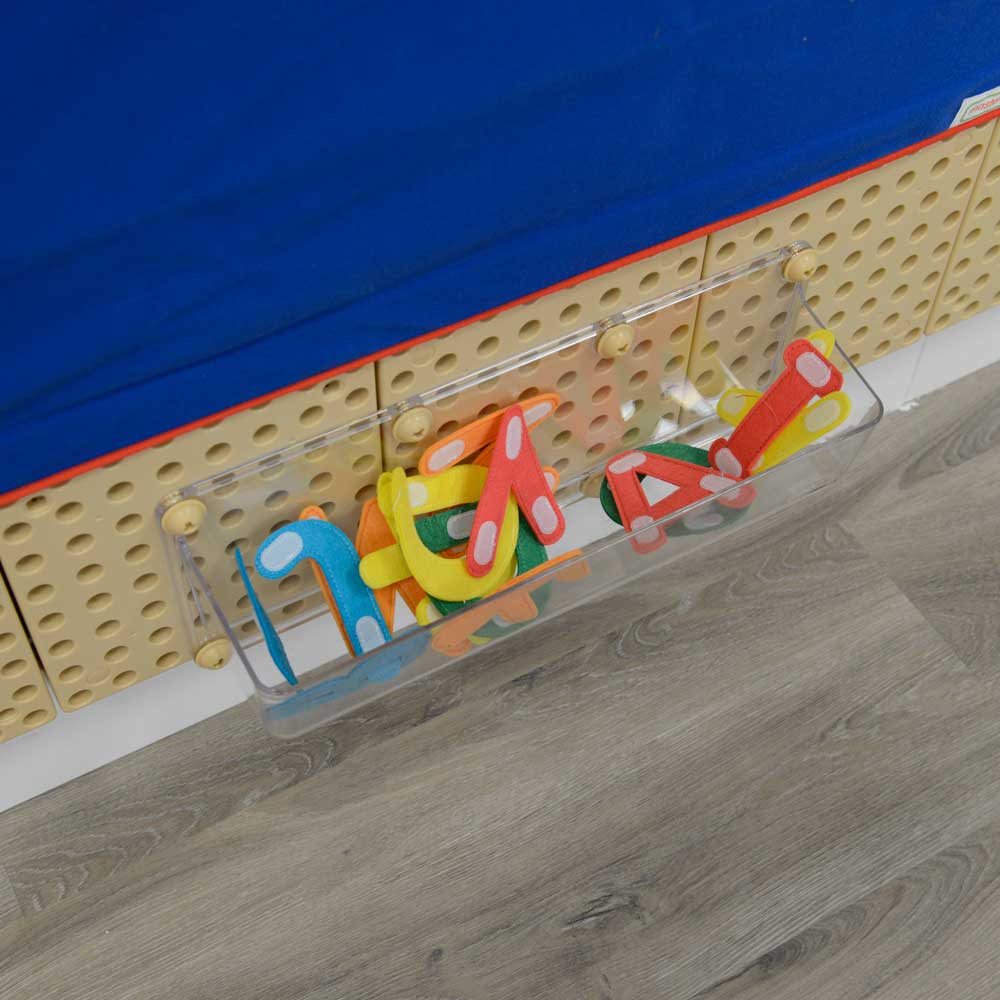 Children exploring and sorting shapes using Masterkidz Velcro Geometric Shapes Set.