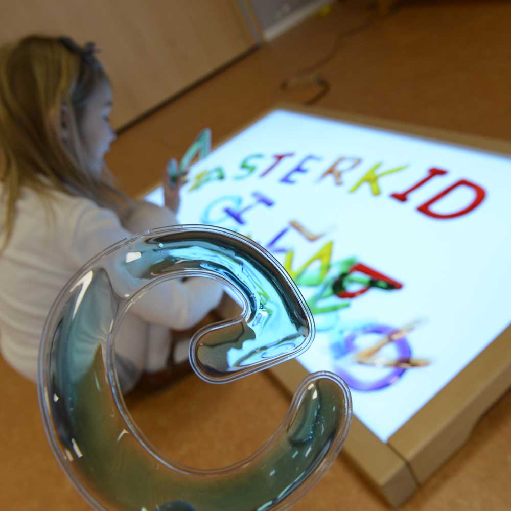 36-piece tactile literacy and numeracy toy set for classrooms.