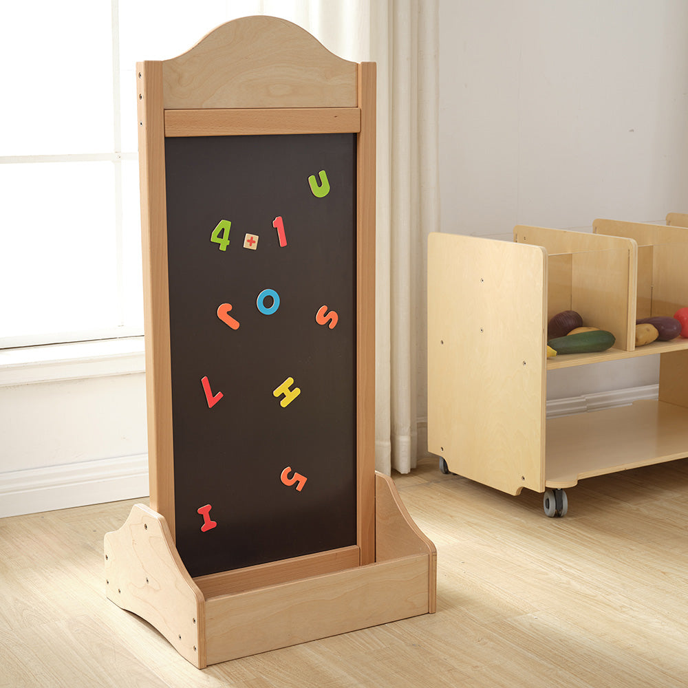 Masterkidz free-standing magnetic chalkboard in shop for displaying opening hours and menus