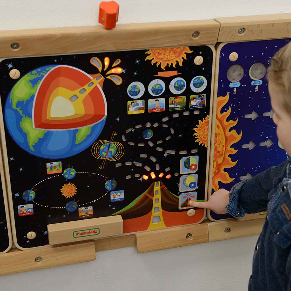 Earth and space science wall element for early years