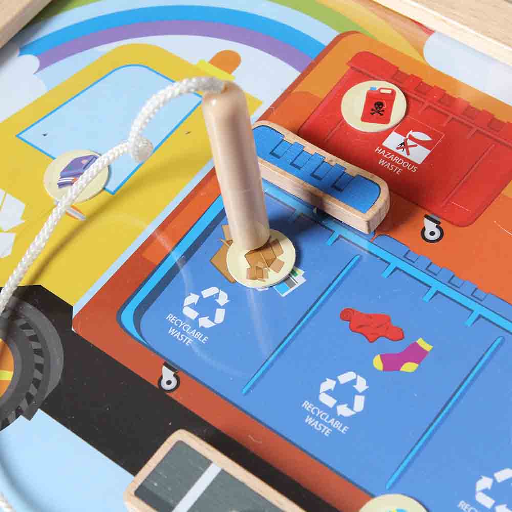 Montessori recycling and waste sorting learning board