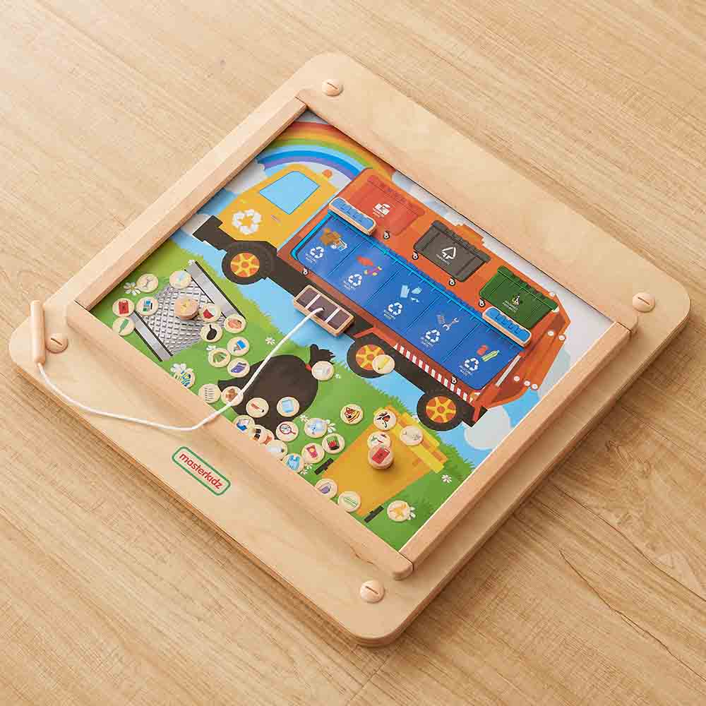 Eco-friendly classroom waste separation activity board