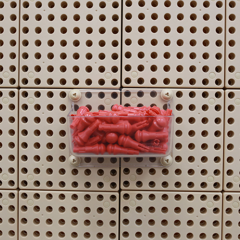 Montessori STEM wall storage tray for pegs and screws