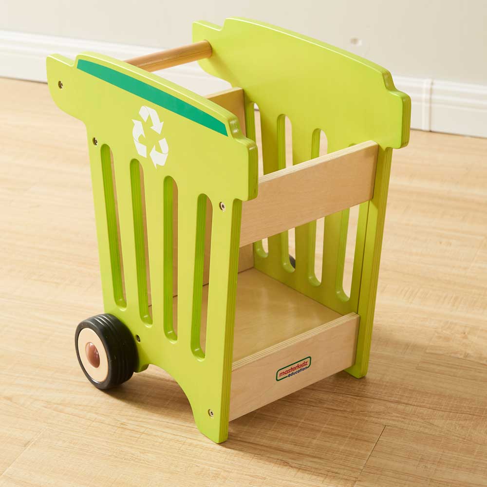 Lightweight and durable mobile recycling unit for classrooms and playrooms.