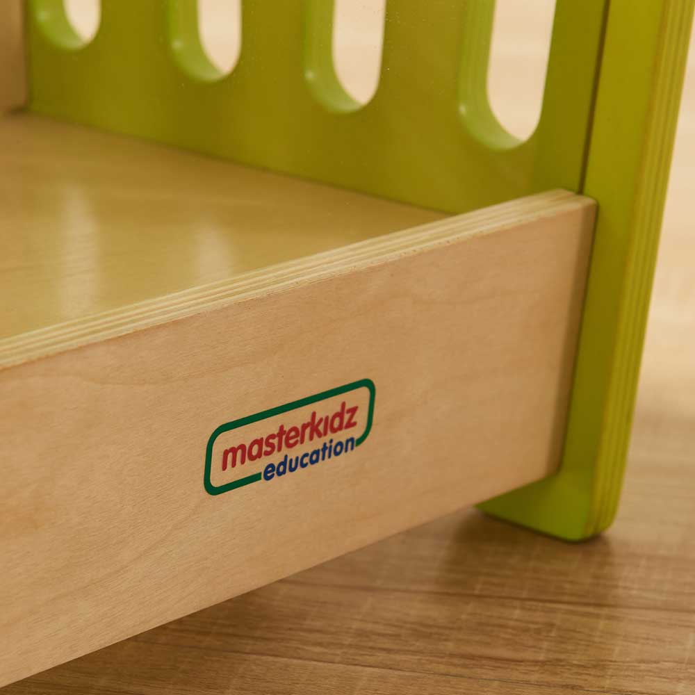 Mobile waste management cart for indoor and outdoor kids’ activities.