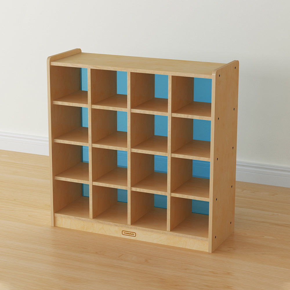 Durable wooden storage shelves