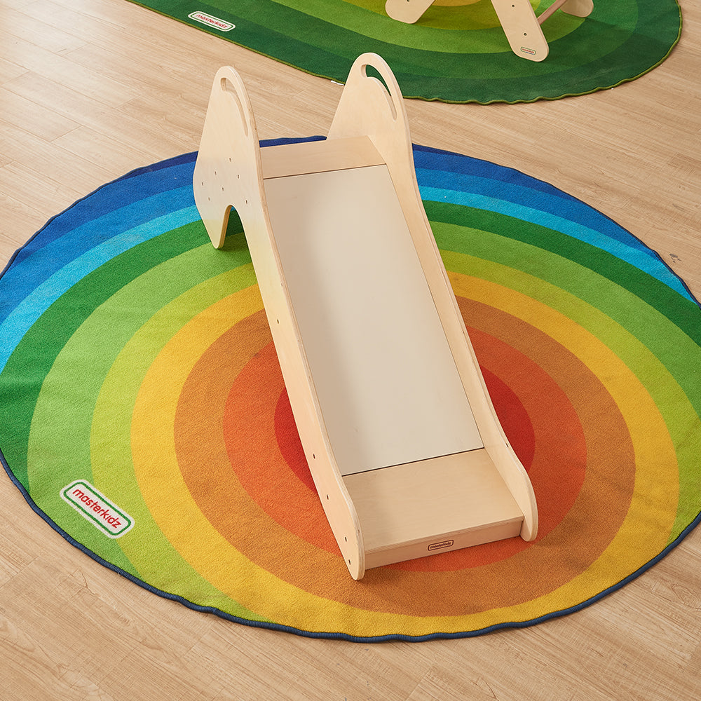 Masterkidz preschool wooden slide for gross motor skills