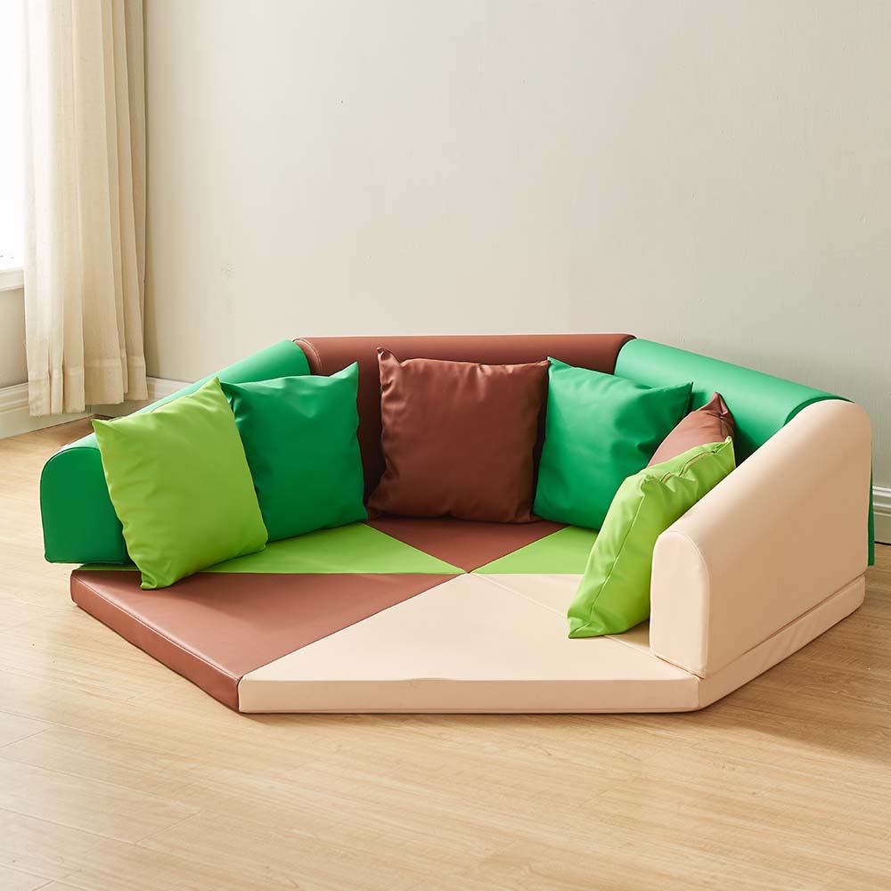 Colorful hexagon kids seating for reading