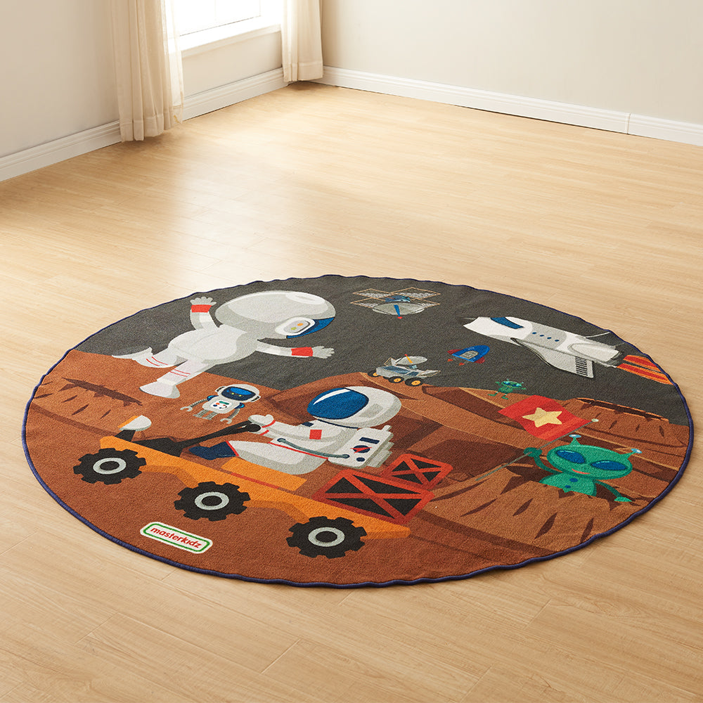 Masterkidz Circular Moon Exploration Rug for toddlers and kids