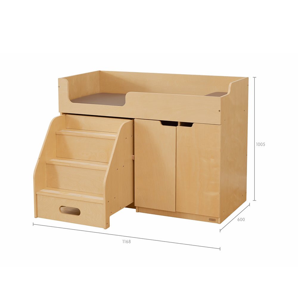 Safe and ergonomic Masterkidz diaper changing station, perfect for toddler rooms, daycare, and childcare centers.