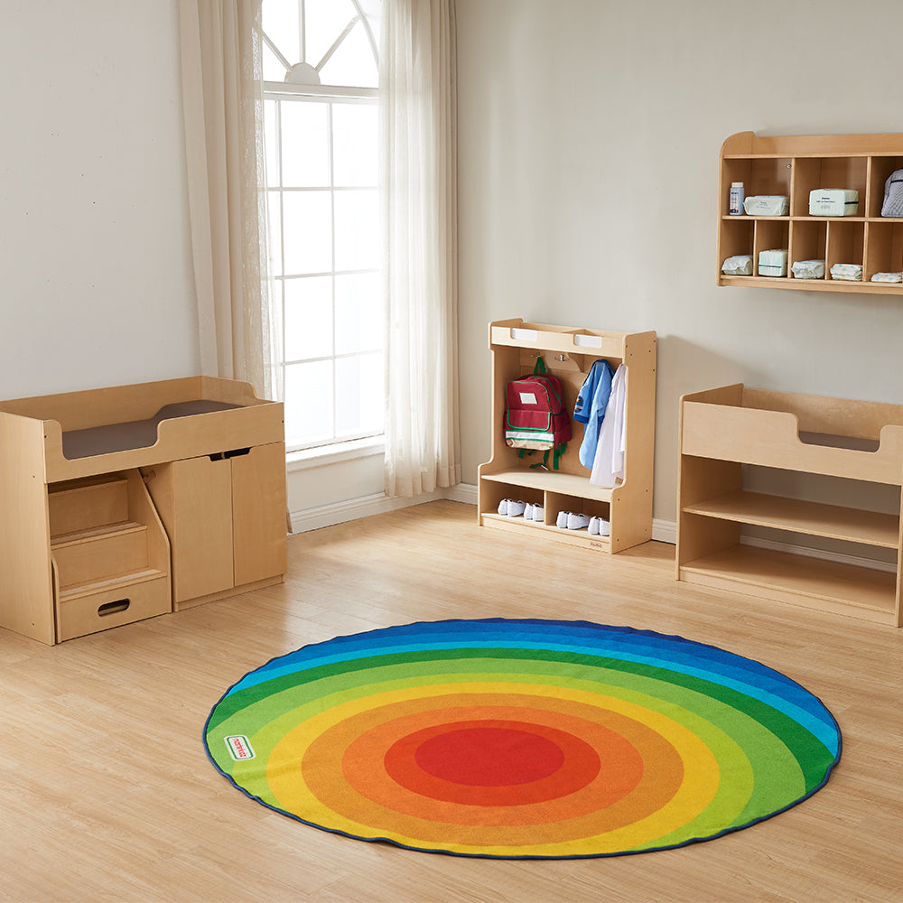 Masterkidz Diaper Changing Station with Pull-Out Stairs in modern nursery, safe and durable toddler changing table for 3+ kids.