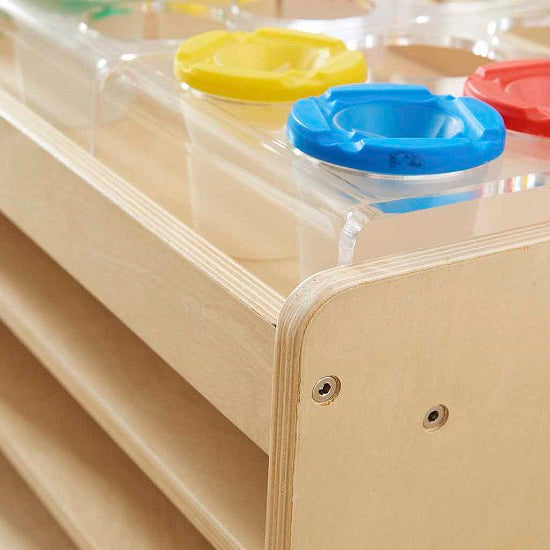 Smooth surfaces that are easy to wipe clean with a damp cloth.