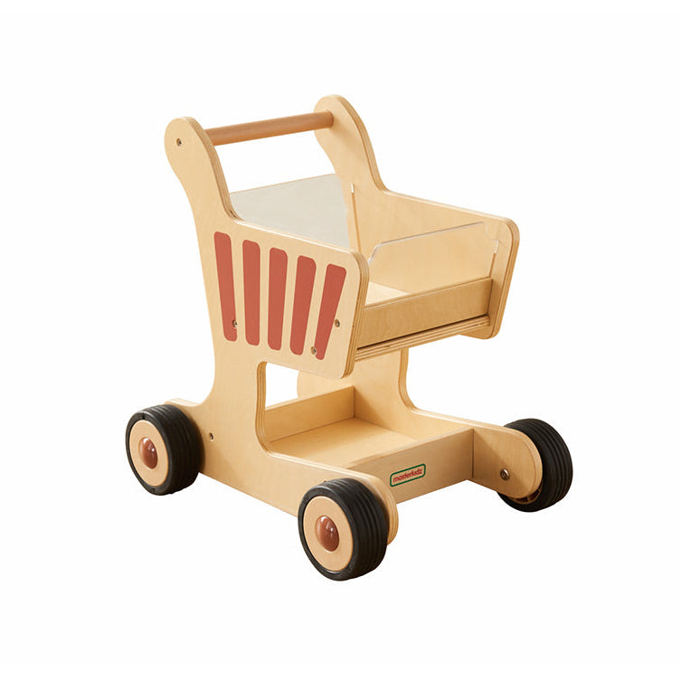 Masterkidz toddler wooden shopping cart for early walking