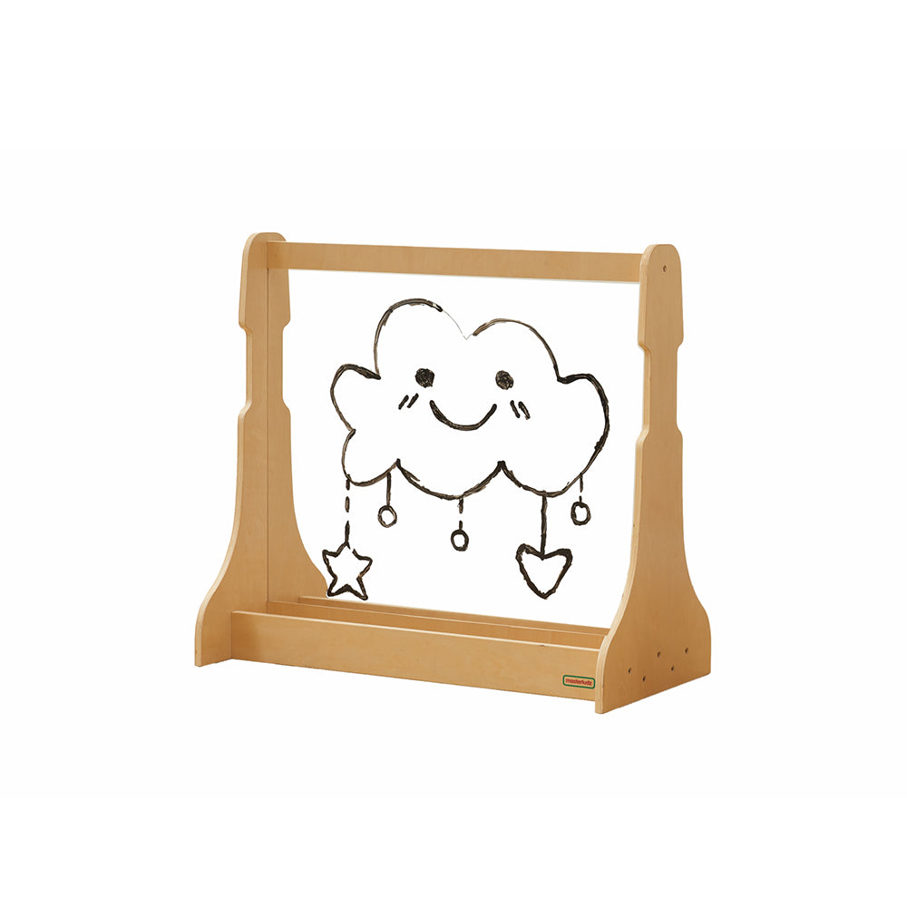 Floor-to-top painting area suitable for toddlers of all ages.