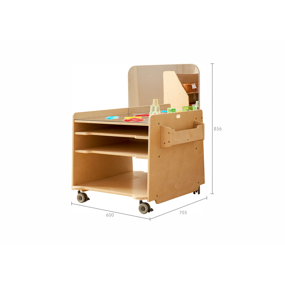 Masterkidz Mobile Sensory Mirror Table size