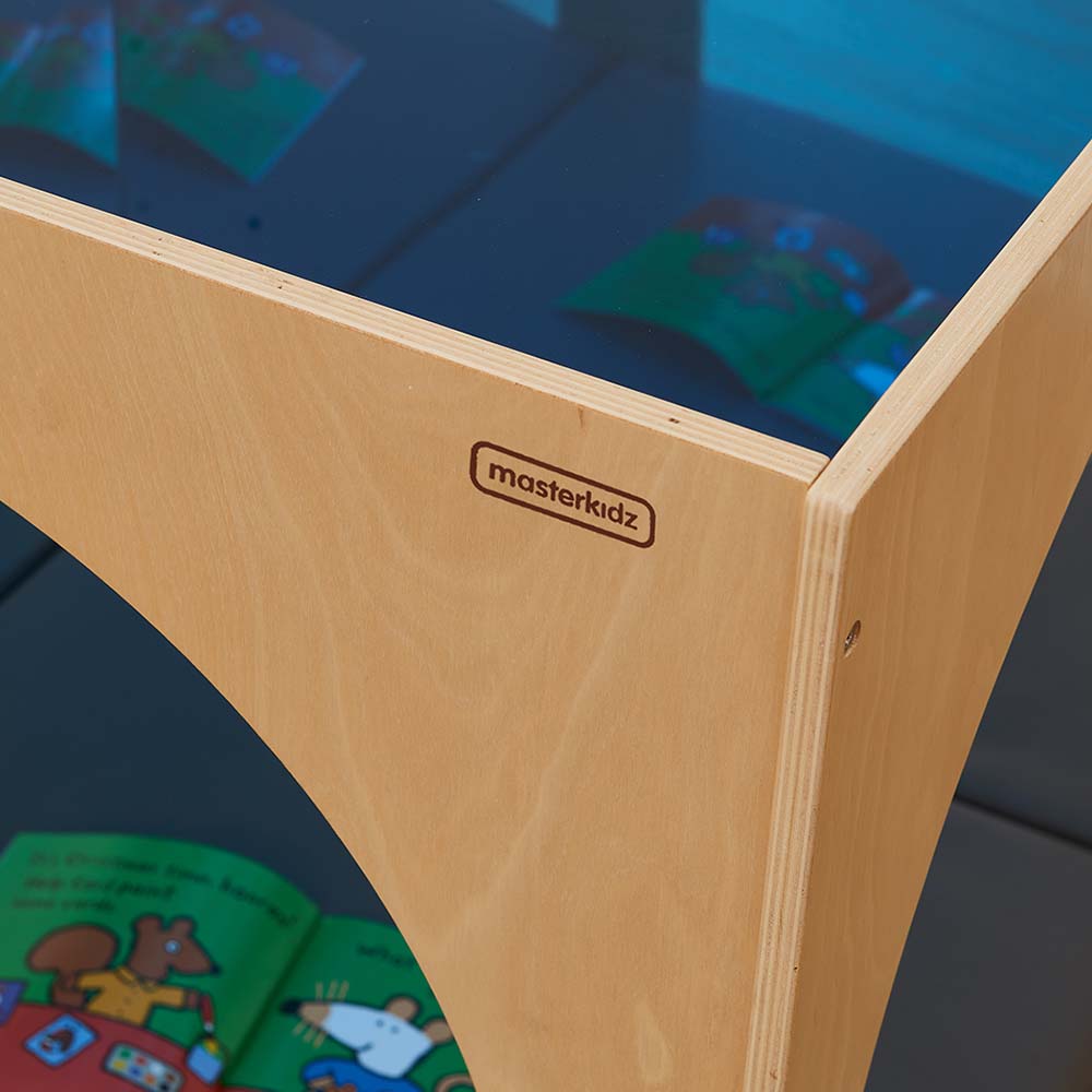 Comfortable vinyl cushion for reading, napping, or quiet play.