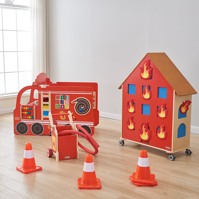 Masterkidz dramatic play fire engine – hands-on toy for kids to role-play as firefighters and handle emergencies