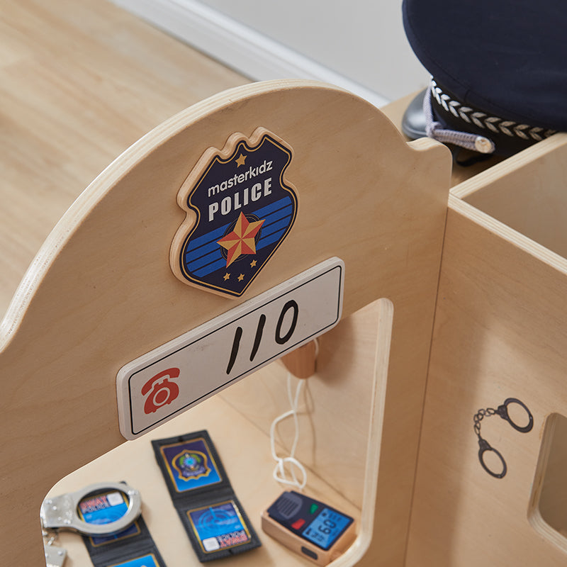 Eco-friendly wooden police station