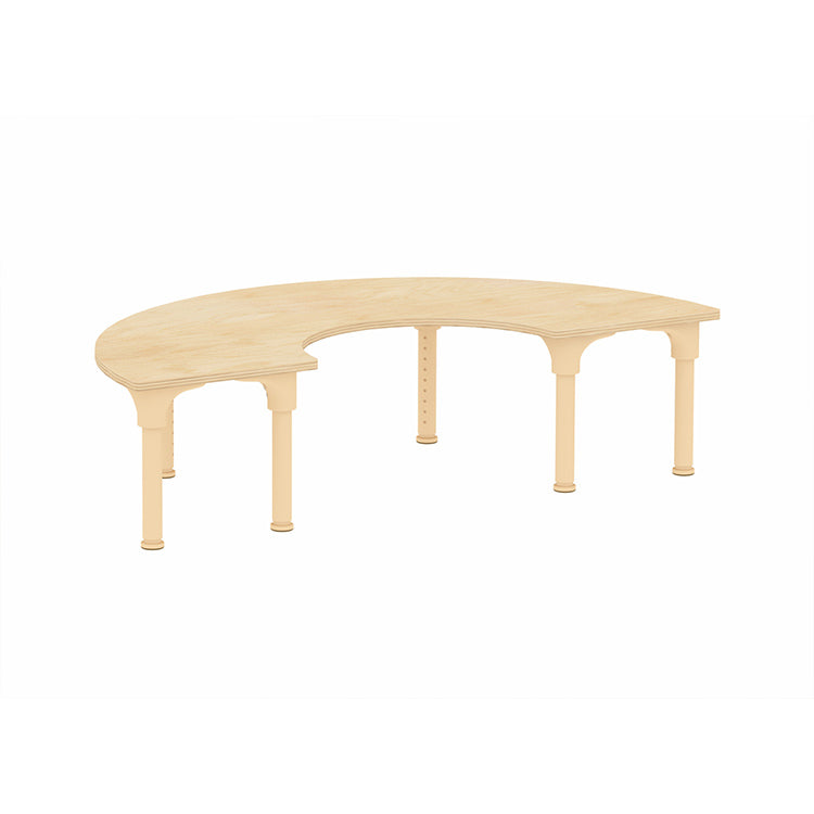 Masterkidz Alec Series Adjustable Crescent Kids Desk – Metal Legs, 380-580mm Height