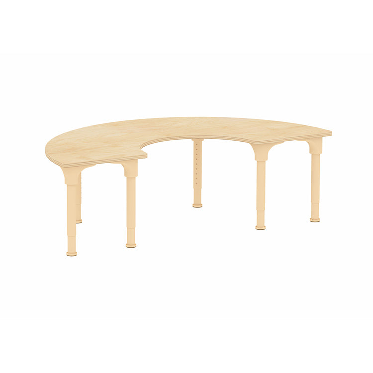 Masterkidz Alec Series Adjustable Crescent Kids Desk – Metal Legs, 380-580mm Height